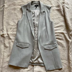 Gray TopShop sleeveless blazer vest